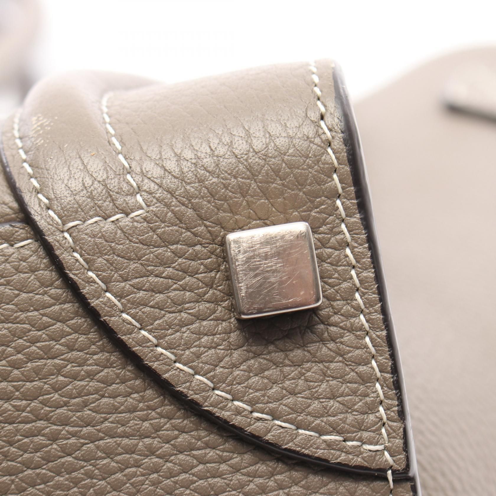 Celine Luggage Micro Shopper Tote Bag Brown Leather 167793