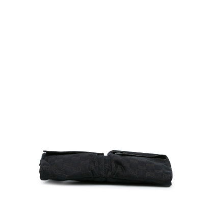 Gucci GG Canvas Double Pocket Belt Bag Black