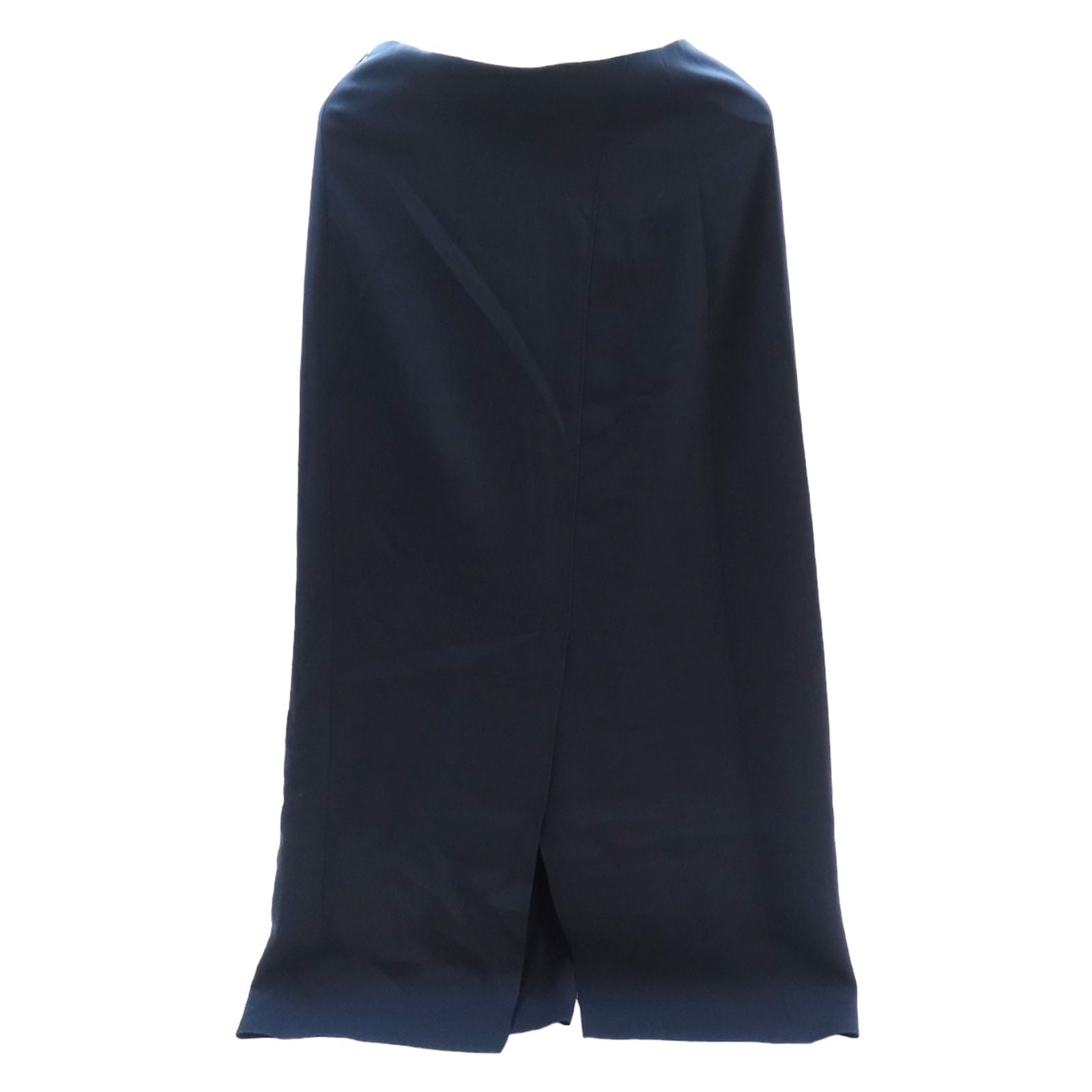 Chanel Long Skirt Polyester Deep Blue 34