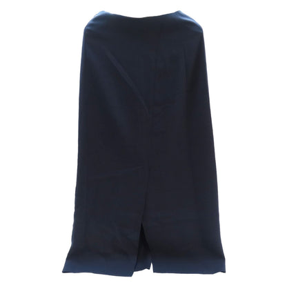 Chanel Long Skirt Polyester Deep Blue 34