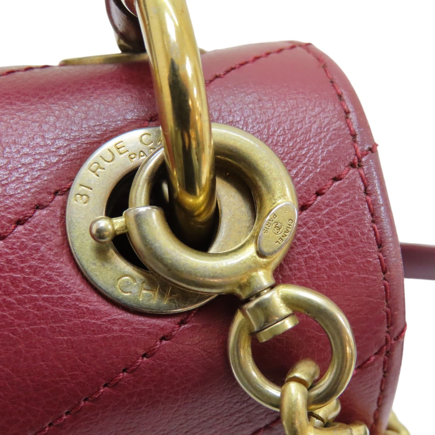 Chanel Small Chevron Chic Top Handle Flap, Calfskin Stitched