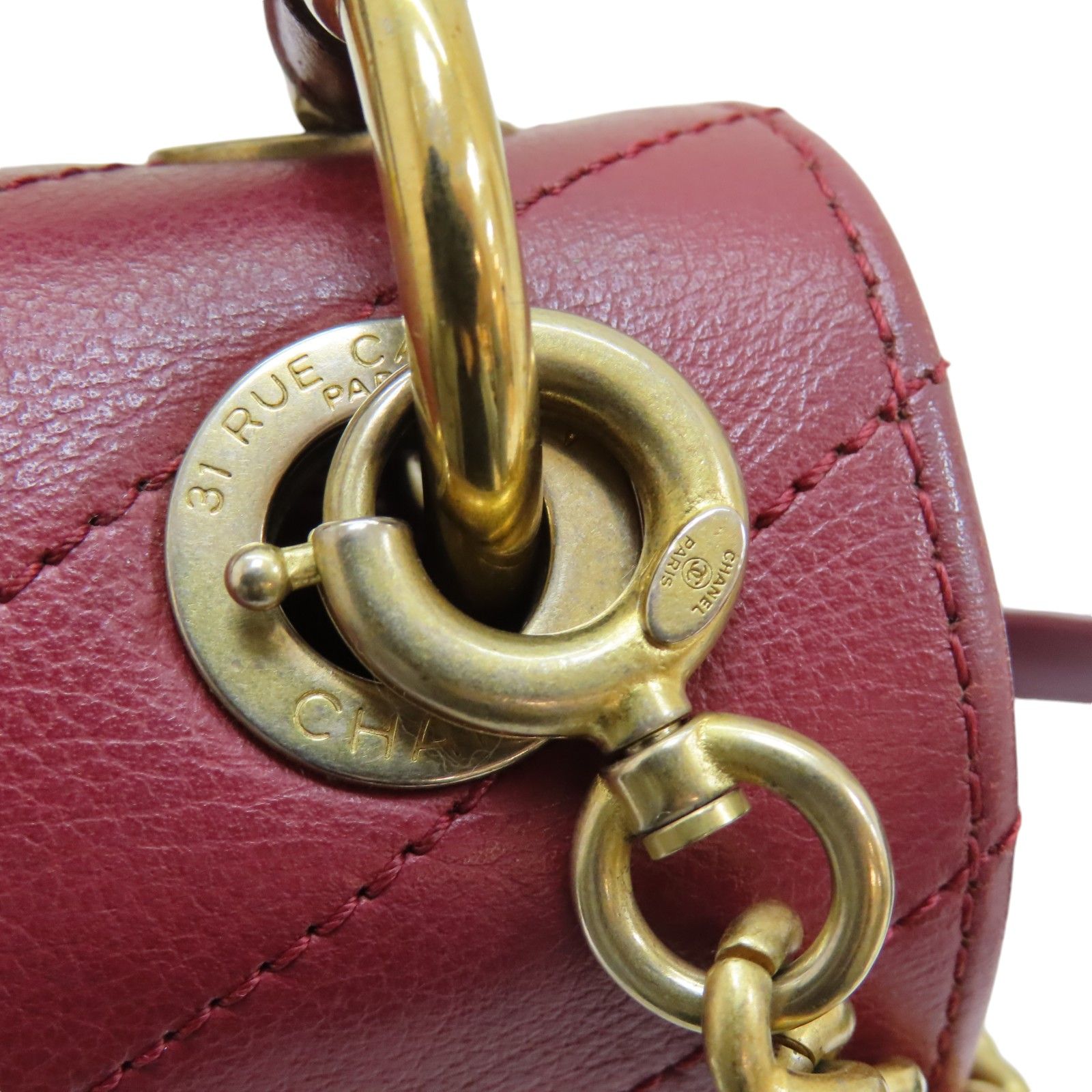 Chanel Small Chevron Chic Top Handle Flap, Calfskin Stitched