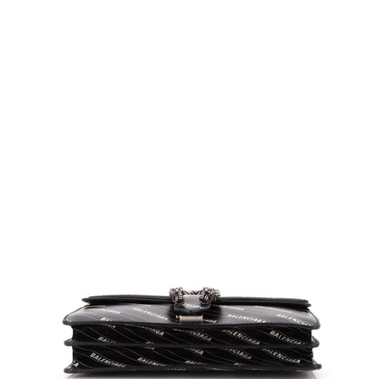 Gucci X Balenciaga The Hacker Project Dionysus Bag Logo Printed Leather Small