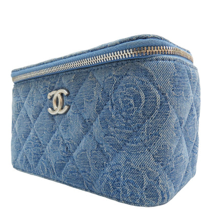 Chanel Sweetheart Small Vanity Case Shoulder Bag Denim Blue