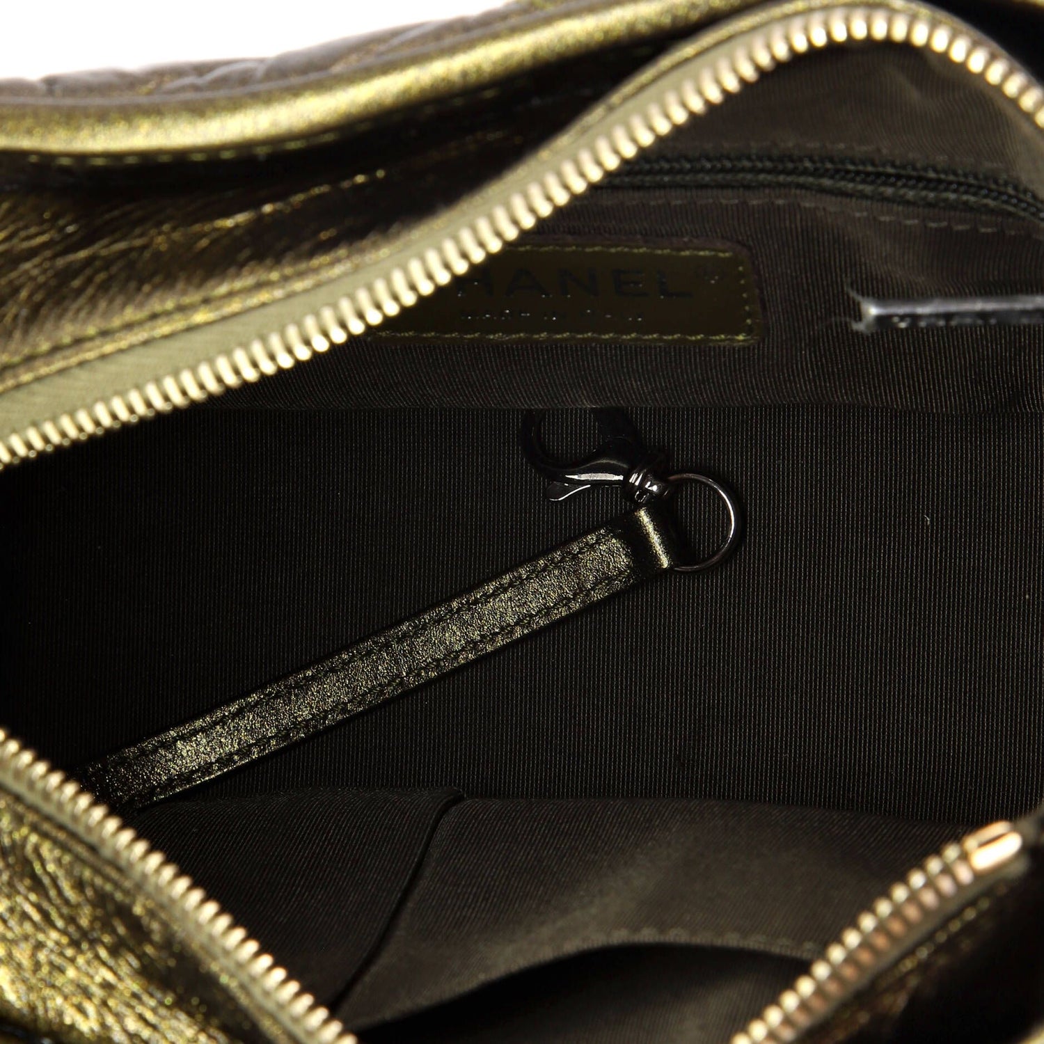 Chanel Gabrielle Hobo Chevron Metallic Aged Calfskin Small