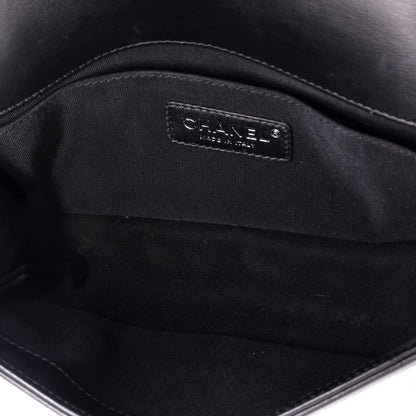 Chanel Boy Flap Bag Braided Tweed Old Medium