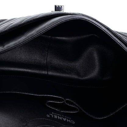 Chanel So Black Reissue 2.55 Flap Bag Chevron Aged Calfskin 226