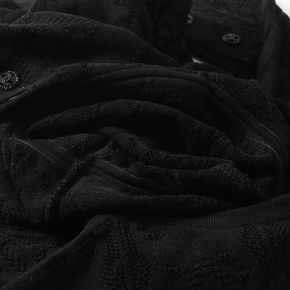 Chanel Black Coco Mark Button Cardigan Rayon P 32710w 04107