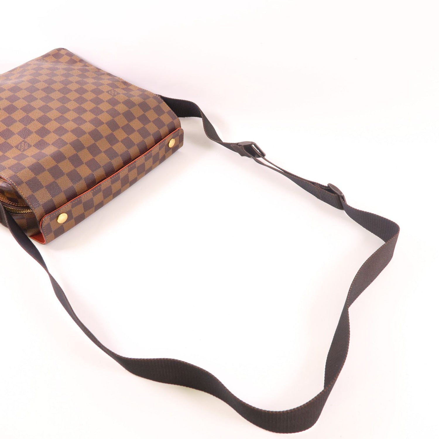 Louis Vuitton Damier Naviglio Gold Shoulder Bag Brown Shoulder Bag N 45255