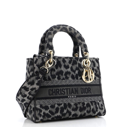 Christian Dior Lady D-Lite Bag Mizza Embroidered Canvas Medium