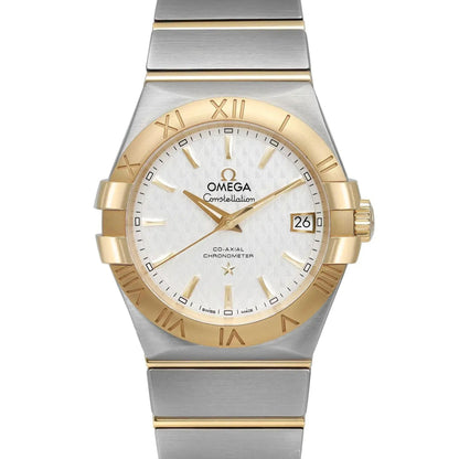 Omega Constellation 18K Yellow Gold Siver Dial Unisex Watch 123.20.35.20.02.006