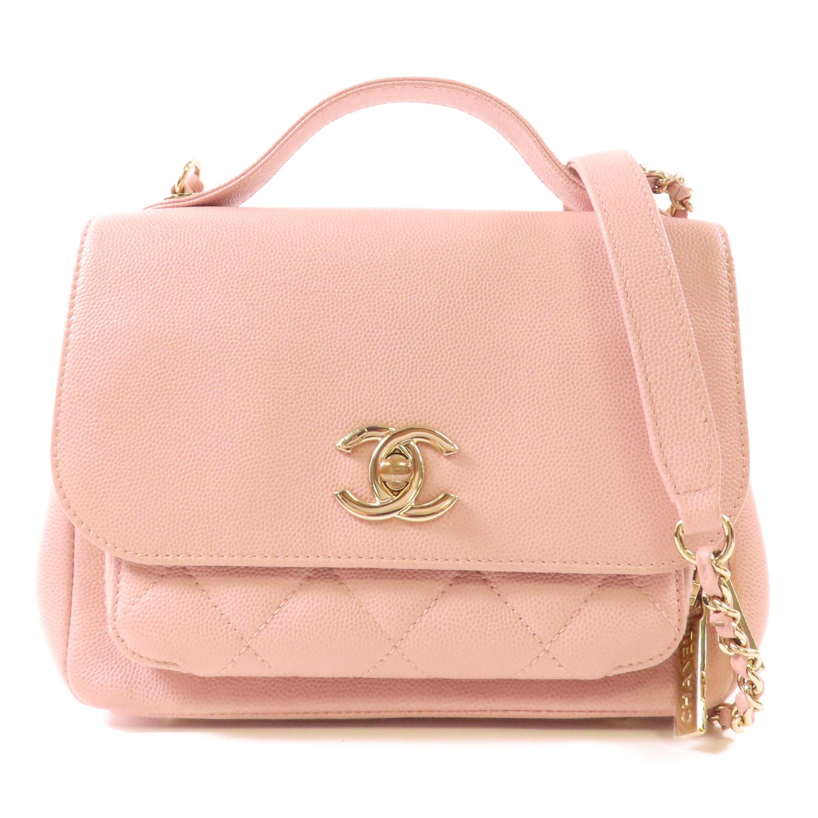 Chanel Pink Caviar Quilted Small Business Affinity Flap