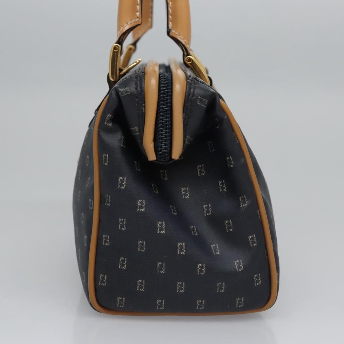 Fendi Hand Bag Pvc Canvas 2way Black Auth