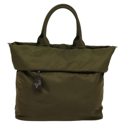 Prada Hand Bag Nylon 2way Khaki Auth