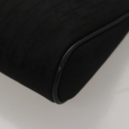 Christian Dior Trotter Canvas Clutch Bag Black Auth