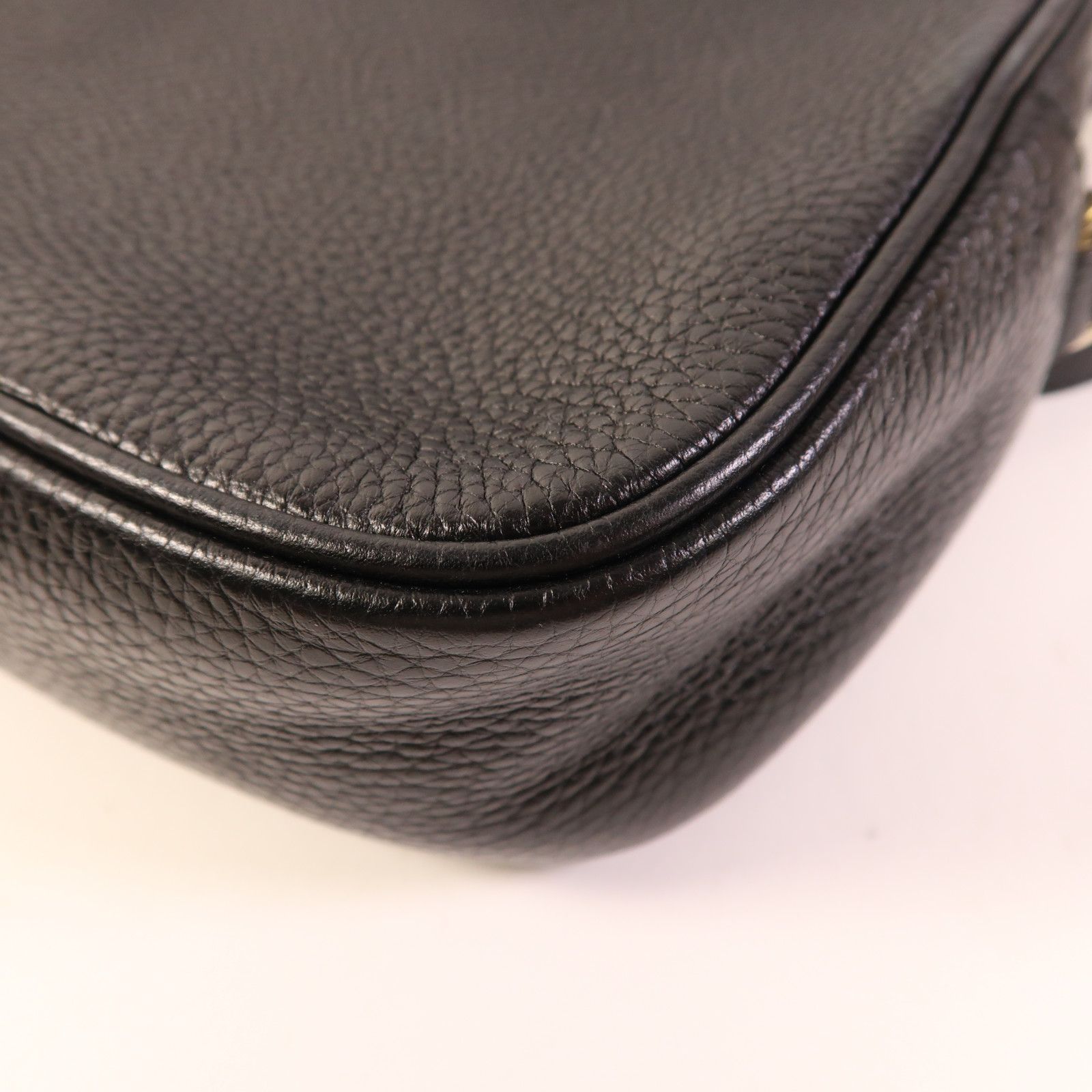 Gucci Cowhide Leather Shoulder Bag Black Calfskin (cowhide) 308364