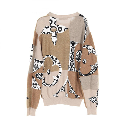Louis Vuitton Fair Isle Patchwork Beige Multicolor Knit