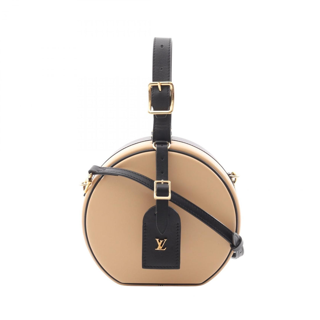 Louis Vuitton Petit Bowat Chapo Beige Black Handbag M 53138