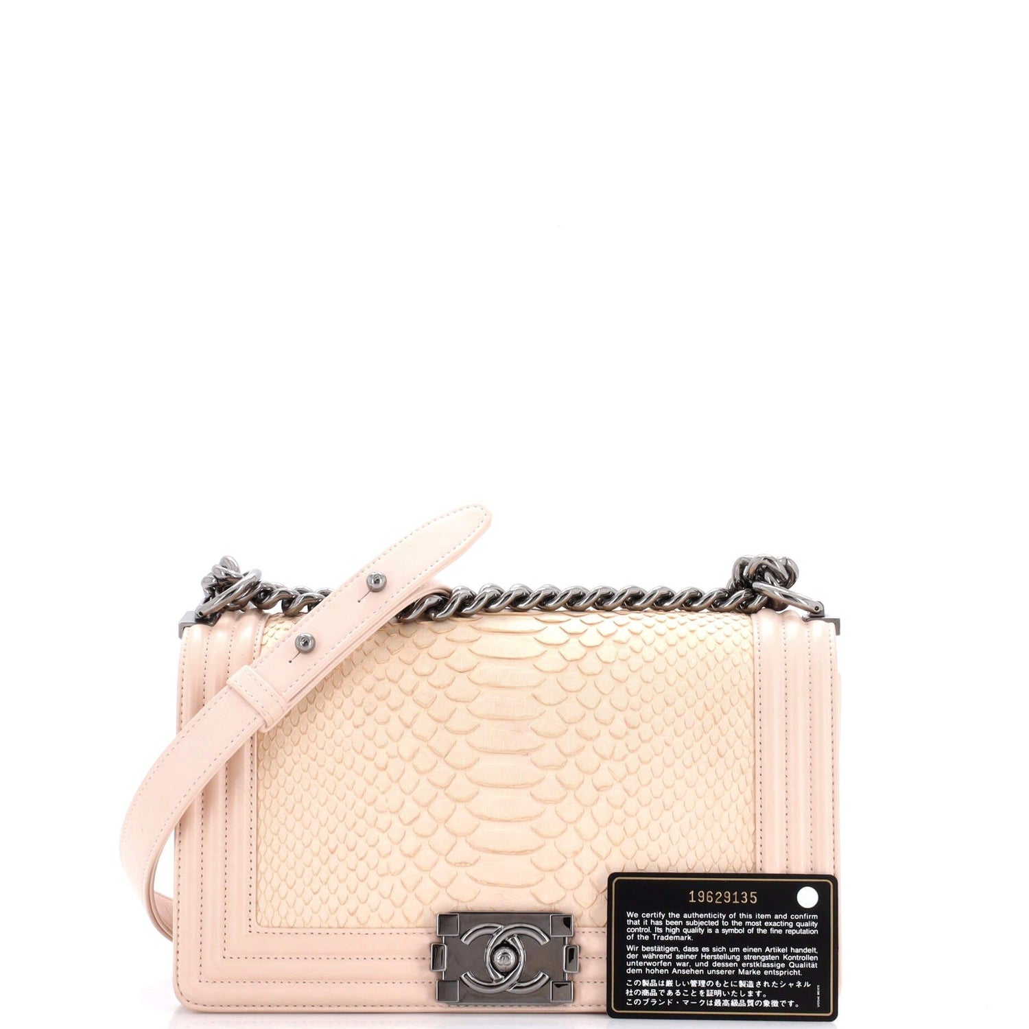 Chanel Boy Flap Bag Python Old Medium