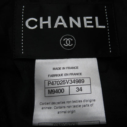 Chanel Black Acrylic Windbreaker Coat P 47025v 34989 