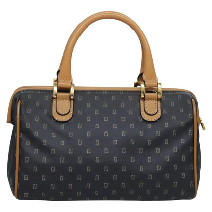 Fendi Hand Bag Pvc Canvas 2way Black Auth
