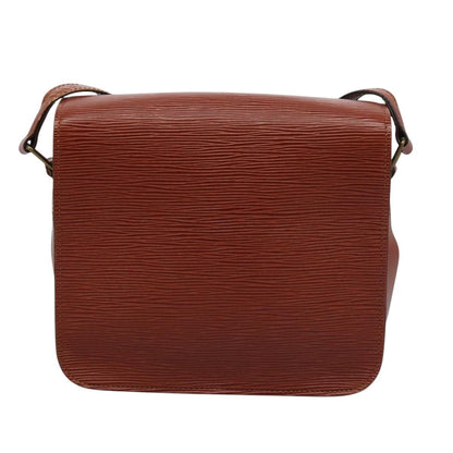 Louis Vuitton Epi Cartouchiere Mm Shoulder Bag Brown M 52243 Lv Auth