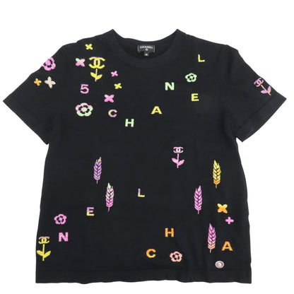 Chanel Short Sleeve T-shirt Black Cotton 36