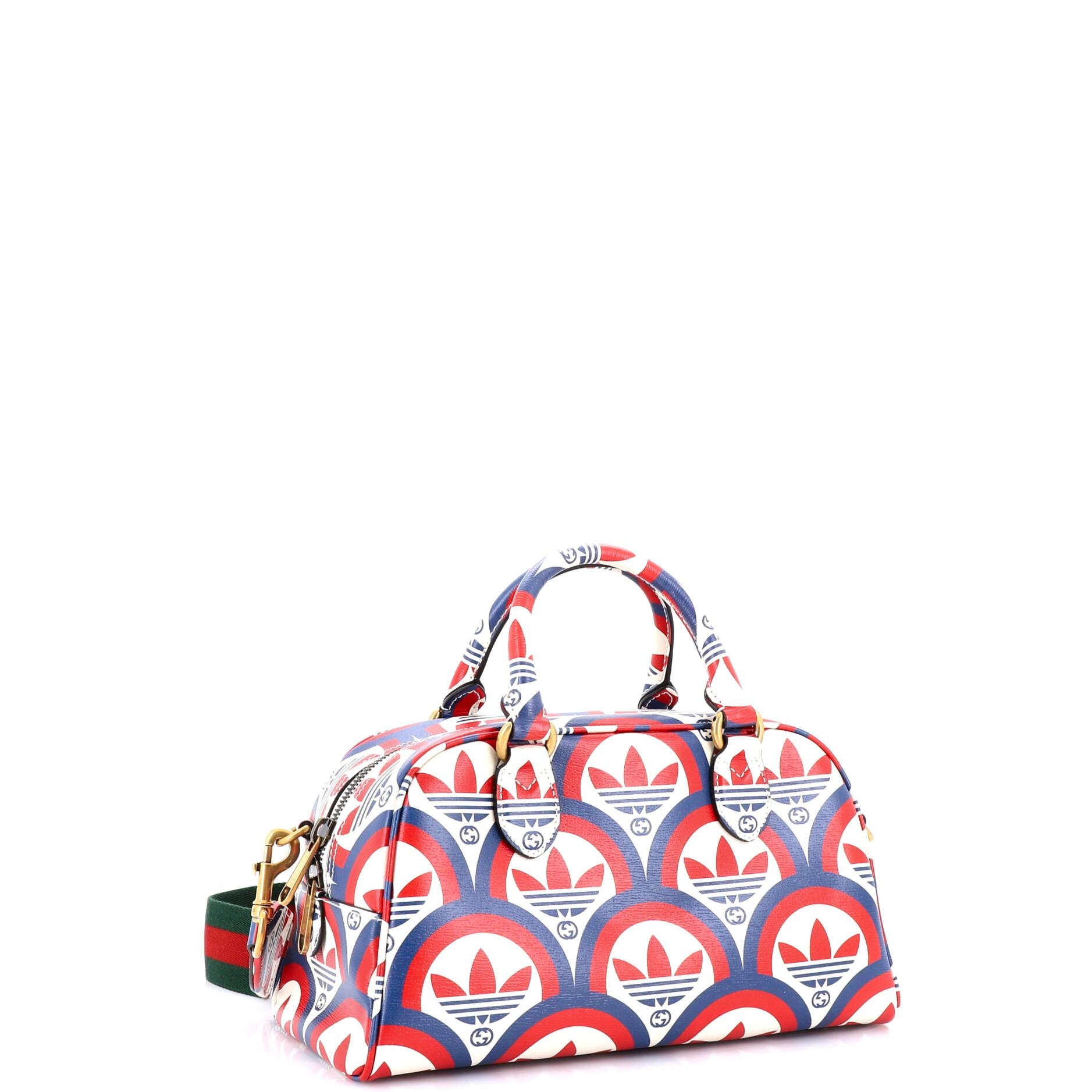 Gucci X Adidas Duffle Bag Printed Leather Mini