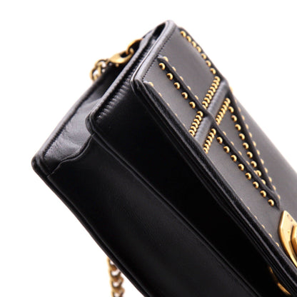 Christian Dior Diorama Wallet On Chain Studded Leather