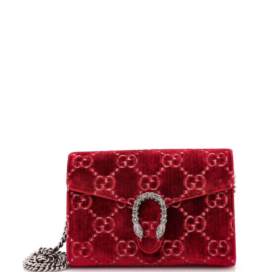 Gucci Dionysus Chain Wallet Gg Velvet Small