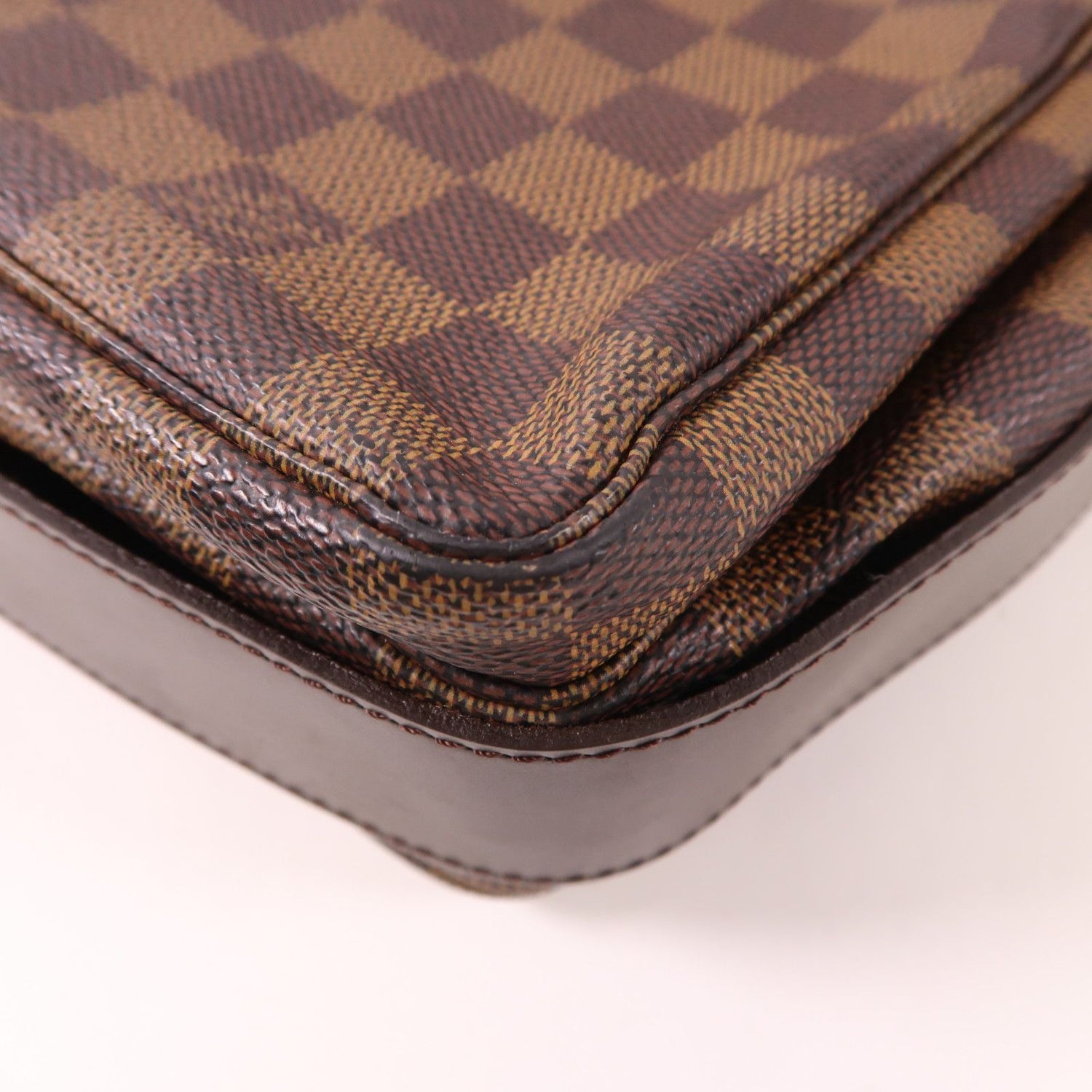 Louis Vuitton Damier Naviglio Gold Shoulder Bag Brown Shoulder Bag N 45255