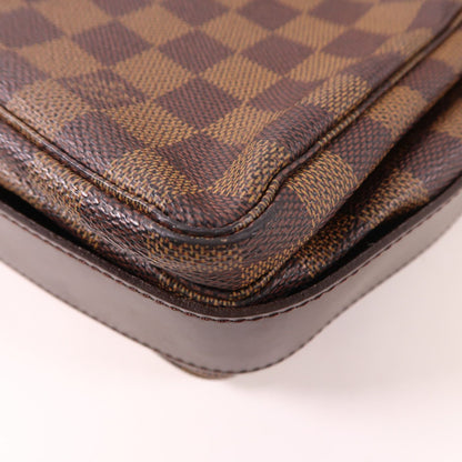 Louis Vuitton Damier Naviglio Gold Shoulder Bag Brown Shoulder Bag N 45255