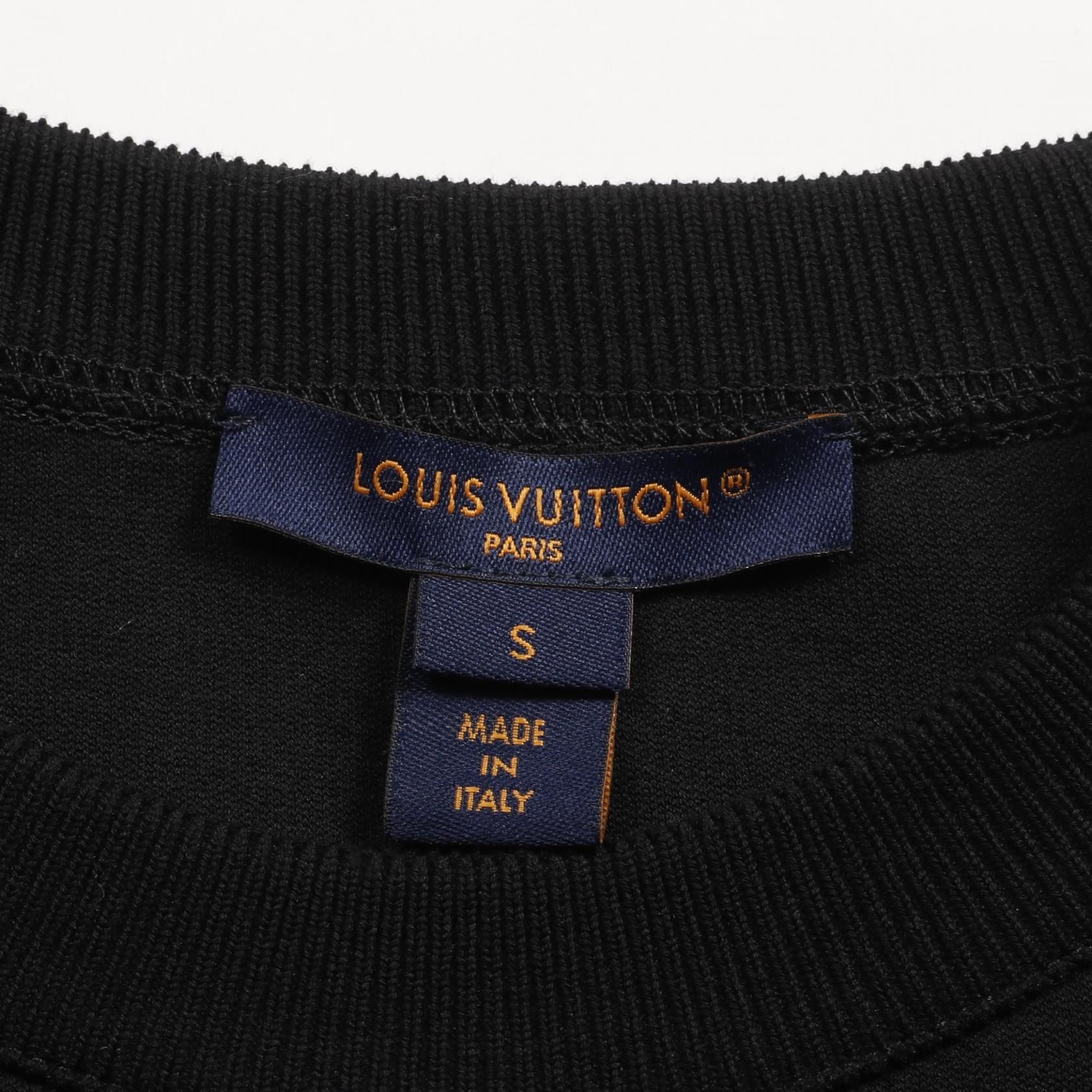 Louis Vuitton Studded Lv Sweater Black Sweat Rw 251wa Fed Fsjt 95