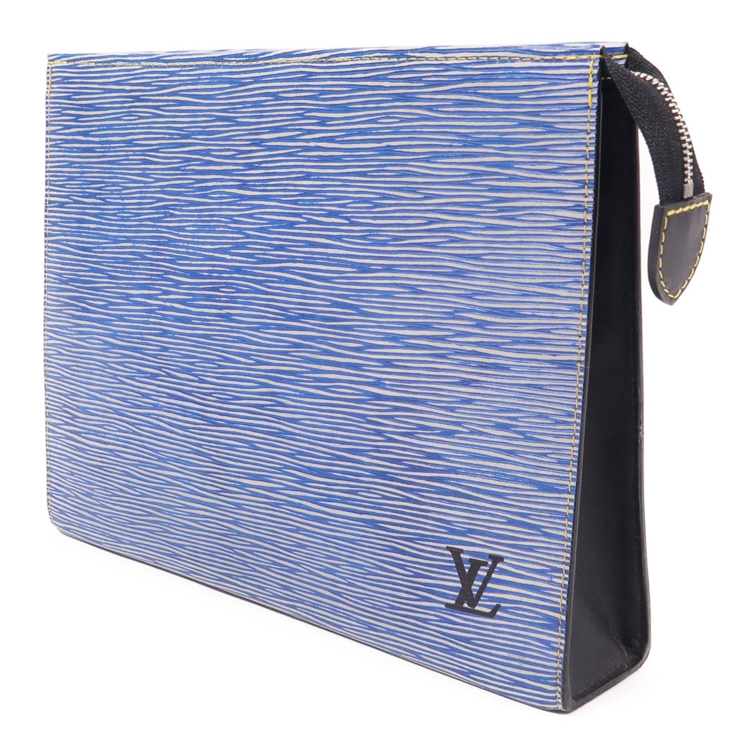 Louis Vuitton Epi Poche Toilette Blue Business Bag Clutch Bag M 54654