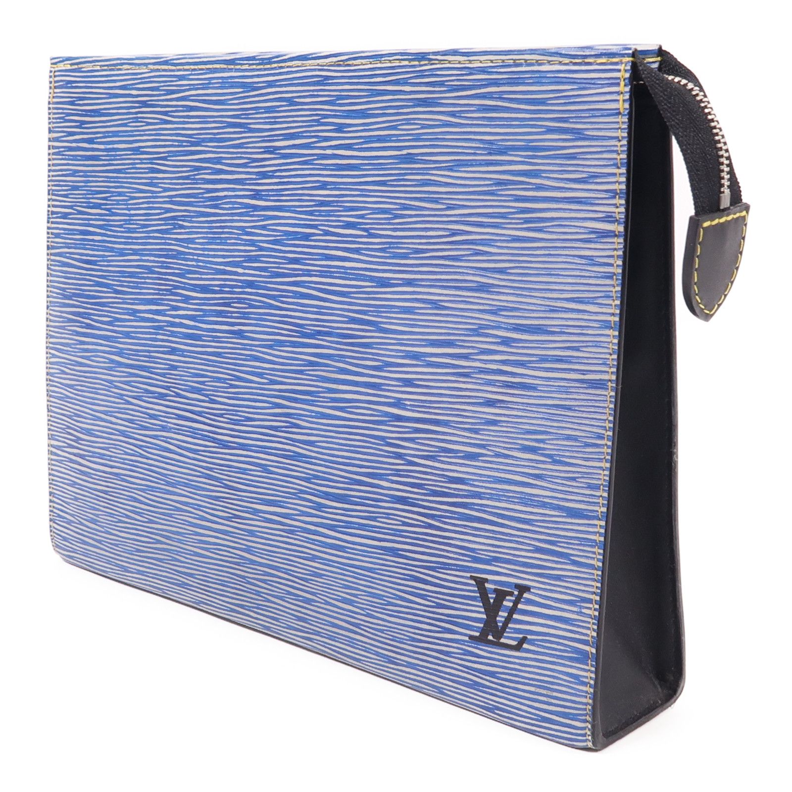 Louis Vuitton Epi Poche Toilette Blue Business Bag Clutch Bag M 54654