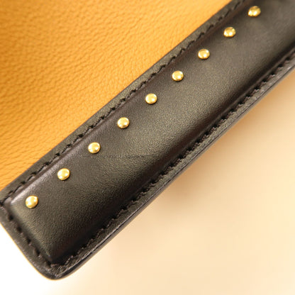 Louis Vuitton Cowhide Leather Studs Bicolor Hand-turn Shoulder Bag Beige Black Beige/black 2way Shoulder Bag M 51654