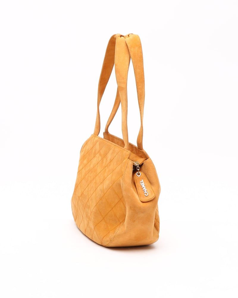 Chanel Suede Matelasse Shoulder Bag