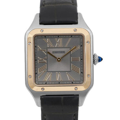 Cartier Santos-dumont Large 18K Yellow Gold Steel Watch W2SA0028