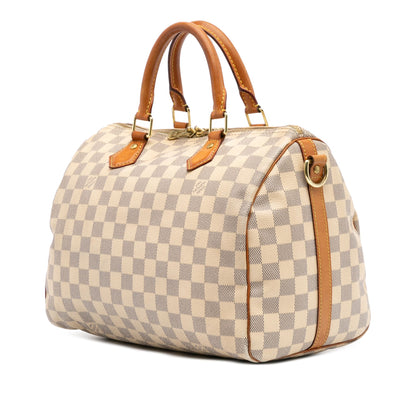 Louis Vuitton Damier Azur Speedy Bandouliere 30 White