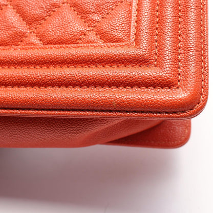 Chanel Boy Small Chain Shoulder Bag A 67085 Grained CalfskinOrange