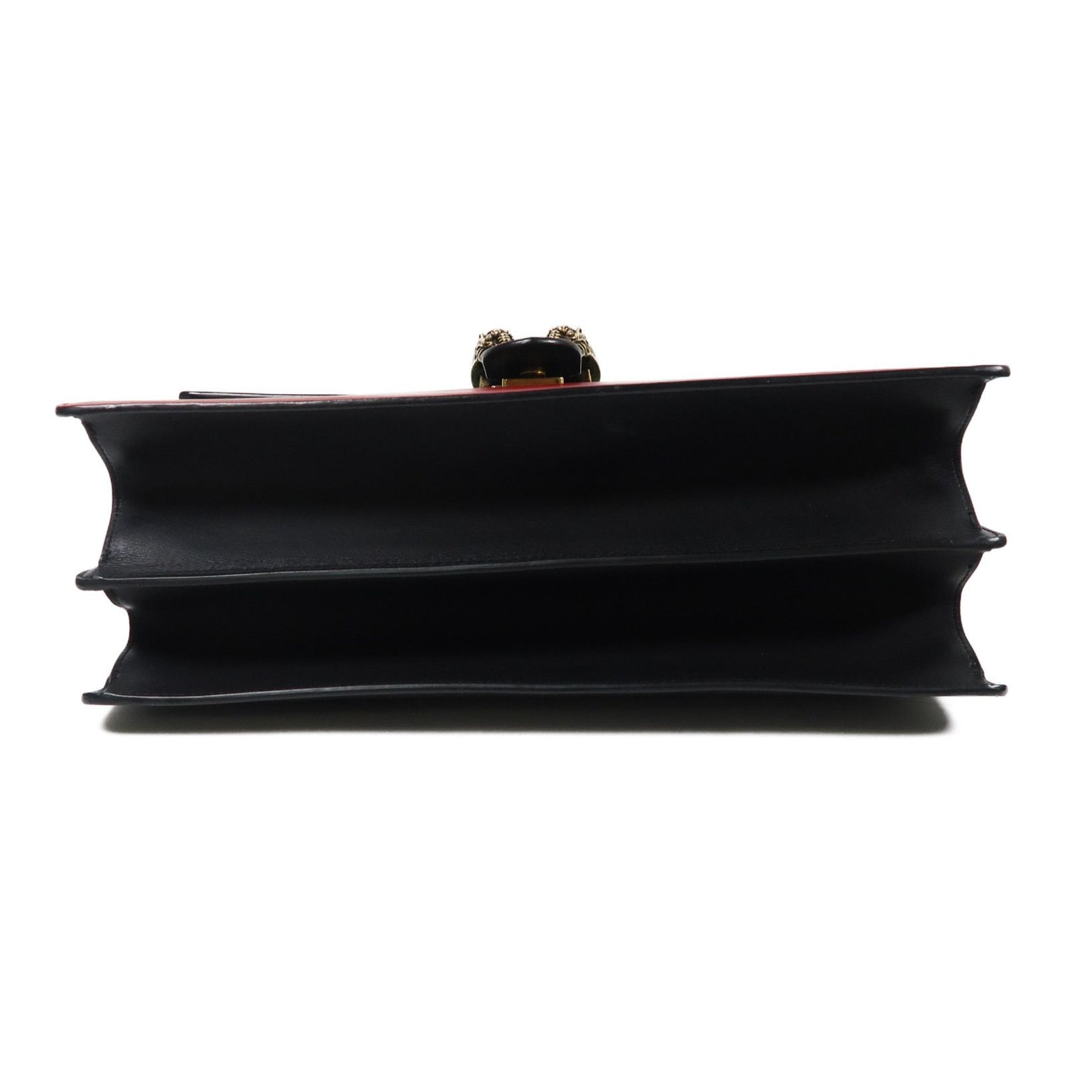 Gucci Cowhide Leather 2Way Shoulder Hand-turned Shoulder Bag Black/red/green 2way Shoulder Bag Black Red Black Green Re
