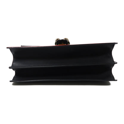 Gucci Cowhide Leather 2Way Shoulder Hand-turned Shoulder Bag Black/red/green 2way Shoulder Bag Black Red Black Green Re