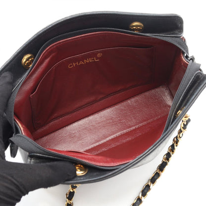 Chanel Black Matelasse Handbag Lambskin (sheep Leather)