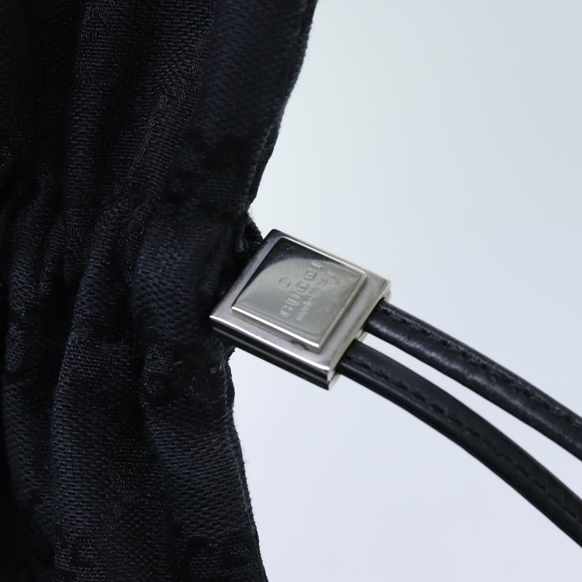 Gucci Gg Canvas Purse Pouch Black 014 1135 Auth