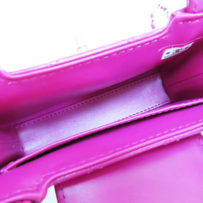 Chanel Matelasse Shoulder Handbag Calfskin Pink Gold Metal