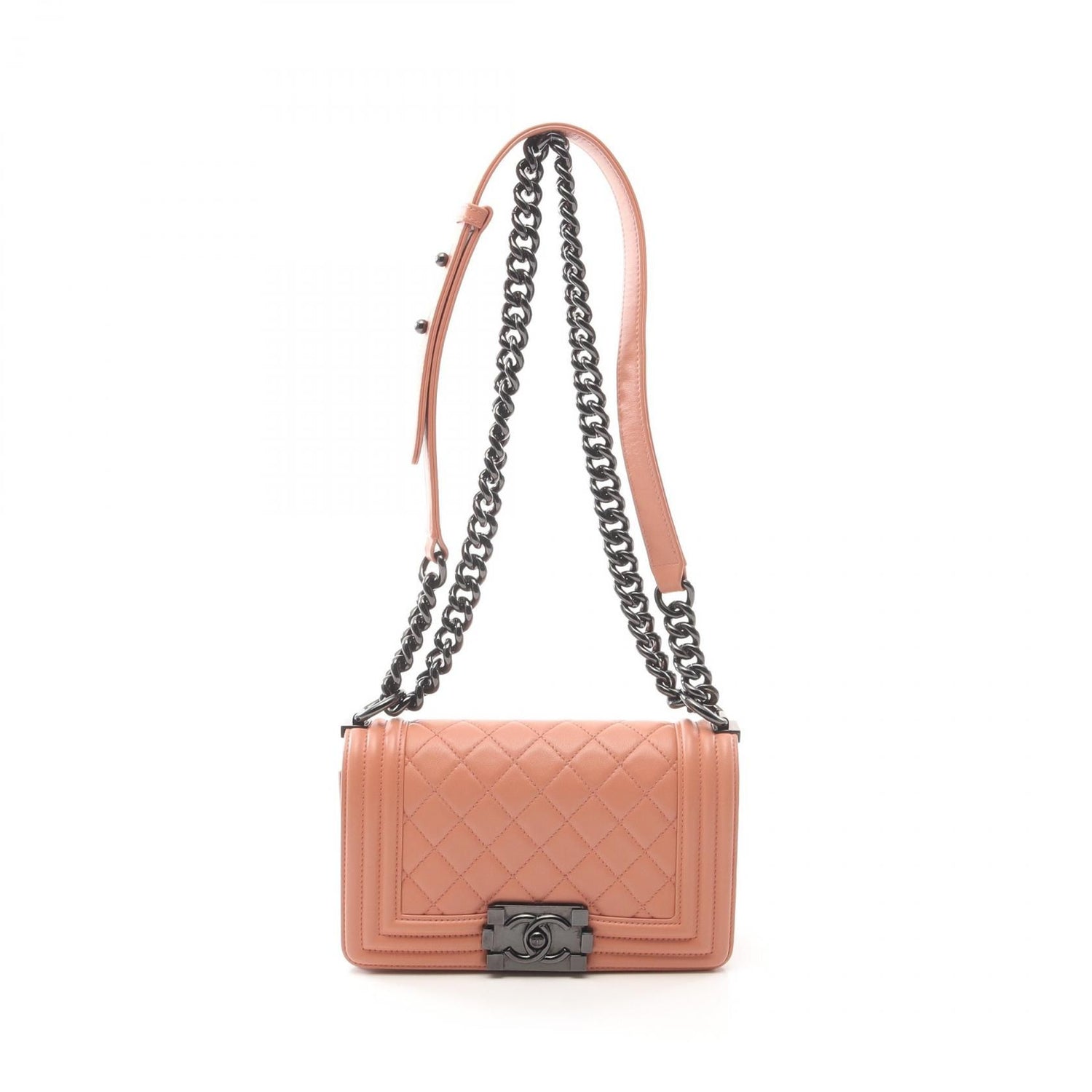 Chanel Orange Boy Small Shoulder Bag Lambskin (sheep Leather) A 67085