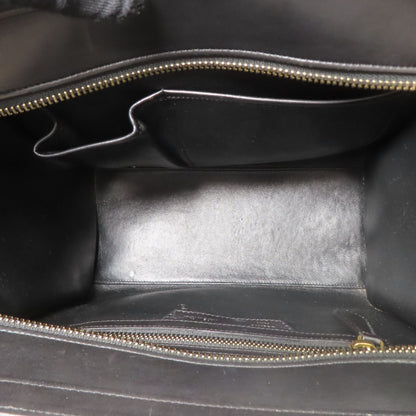 Celine Cowhide Leather Micro Luggage Kinsaku Handmade Bag Black Beige Black/brown/beige Calfskin (cowhide)