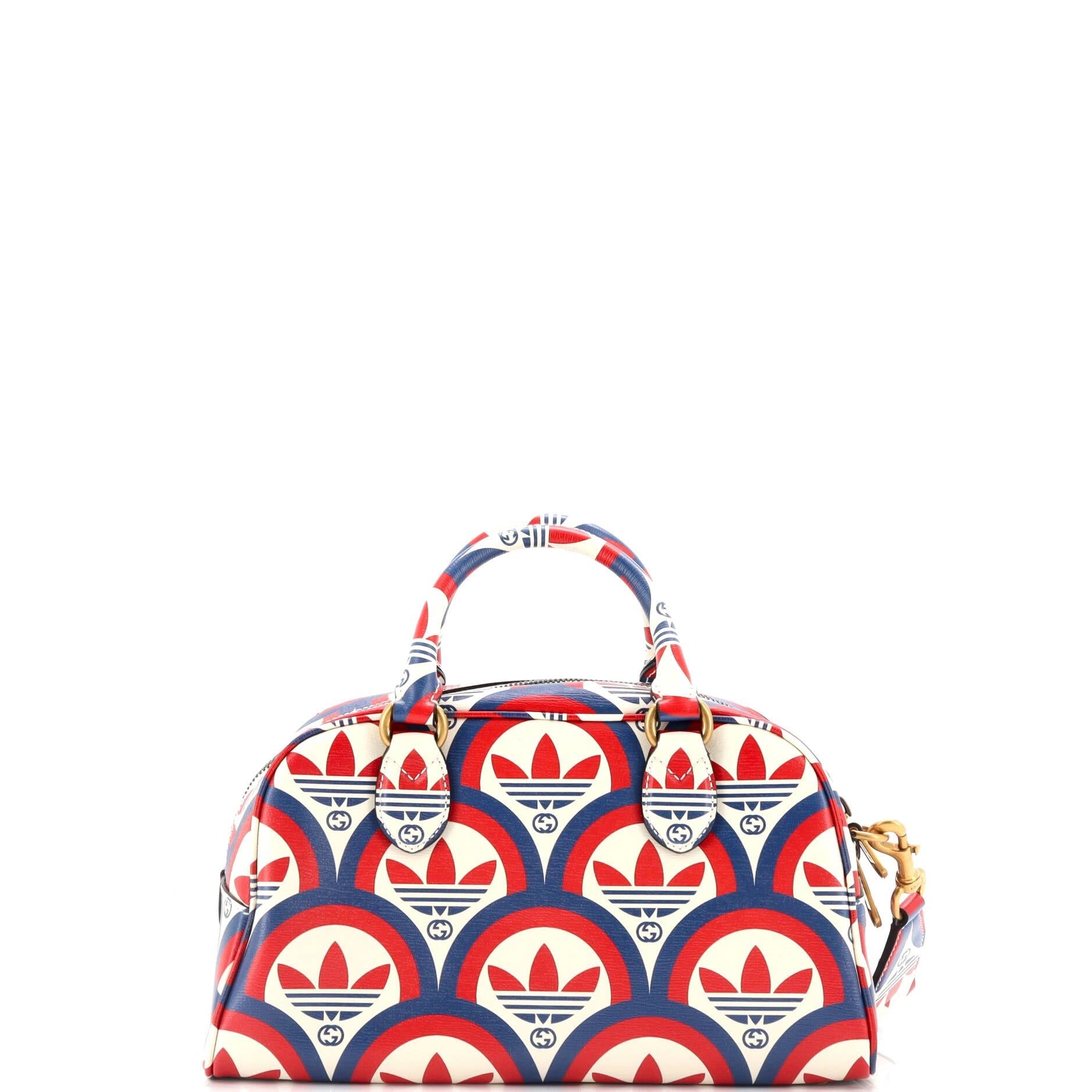 Gucci X Adidas Duffle Bag Printed Leather Mini