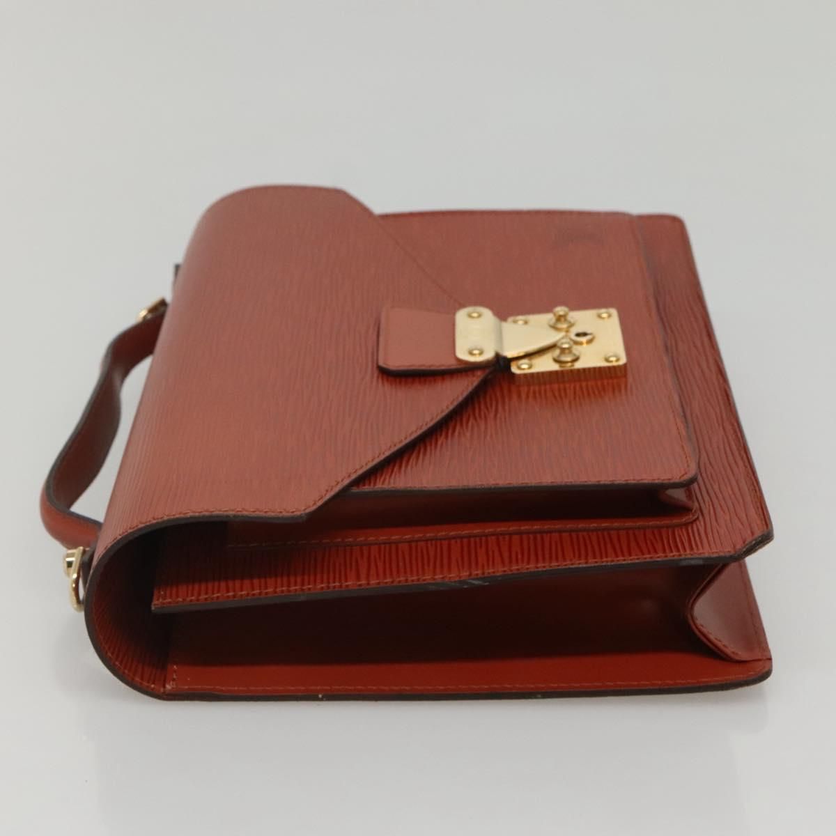 Louis Vuitton Epi Monceau 28 Hand Bag Brown M 52123 Lv Auth