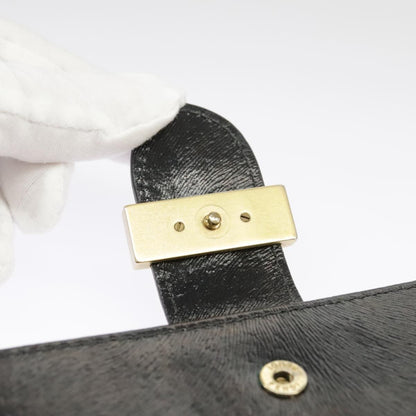 Fendi Wallet Leather Black Auth